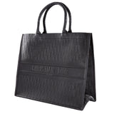 Authentic Brand New Large Dior Book Tote Black Oblique Embossed Calfskin Bag