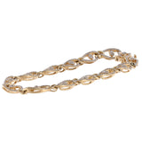 10K Yellow Solid Gold Diamond Bracelet