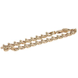 18K Yellow Hollow Curb Link Chain Bracelet