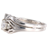 14k White Gold Diamond Engagement Wedding Ring