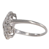 14k White Gold Diamond Floral Beautiful Ring