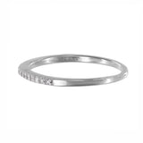 14K White Gold Diamond Wedding Ring Band 0.14Ctw