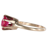 10K Yellow Gold Ruby Solitaire Cocktail Ring