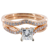 Jared Brand 14k Rose Gold Diamond Engagement Ring Set