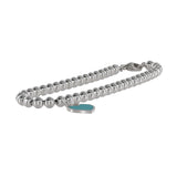 Tiffany & Co Silver Heart Tag Bead Bracelet