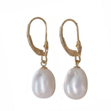 14k Yellow Gold Freshwater Pearls Drop/Dangle Earrings