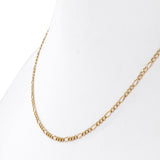 14K Yellow Gold Figaro Link Dainty Chain 2.7g