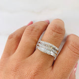 Vintage Estate 14k Gold Multi Tiered Diamond Ring