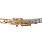 14K Yellow Gold Diamonds Bangle Bracelet