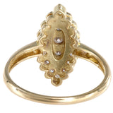 Anillo de cóctel vintage con diamantes en oro amarillo de 18 quilates