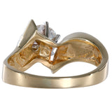 Anillo solitario de talla baja con diamantes en oro amarillo de 14 quilates, 1,00 quilates