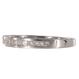 14K White Gold Natural Diamond Ring Half Eternity Diamond Wedding Band