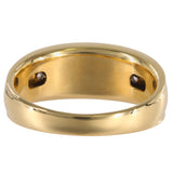 14k Two Tone Gold Channel Set Diamond Band For Men