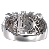 14K White Gold Diamond Cluster Ring