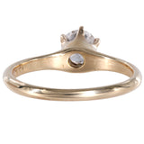 14K Yellow Gold Diamond Solitaire Engagement Ring