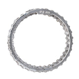 Colgante con dije circular de diamantes en plata de ley 925, 0,72 quilates