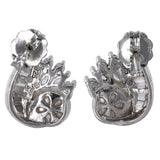 Pendientes de plata 925 con diamantes y perlas.