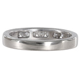 18K White Gold Channel Set Diamond Wedding Band Ring