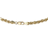 Cadena larga con eslabones de cuerda de talla diamante de oro amarillo de 14 k, 31,8 g