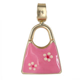 14k Yellow Gold Enamel Purse Charm