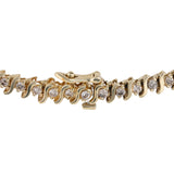 14K Yellow Gold Diamond S-Link Tennis Bracelet