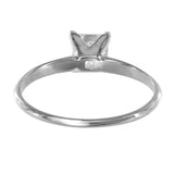 14k White Gold Diamond Princess-Cut Solitaire Engagement Ring