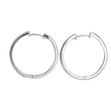 10K White Gold Diamond Hoops Earrings 0.51Ctw