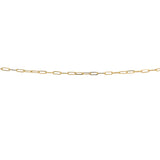 18K Yellow Gold Mini Paperclip Link Bracelet Or Anklet Adjustable