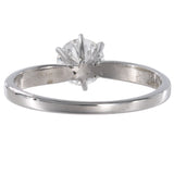 14K White Gold Round Cut Diamond Solitaire Engagement Ring 0.70Ctw