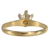 Anillo de compromiso con diamantes solitarios en oro amarillo macizo de 14 k