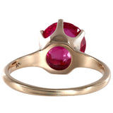 10K Yellow Gold Ruby Solitaire Cocktail Ring