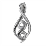 14k White Gold Diamond Möbius Spiral Pendant