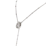 Collar Lariat De Diamantes En Oro Blanco De 18k