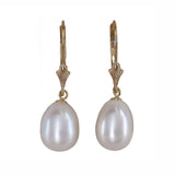 14k Yellow Gold Freshwater Pearls Drop/Dangle Earrings