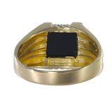 14k Yellow Gold Onyx Signet Ring