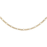 14K Yellow Gold Figaro Link Dainty Chain 2.7g