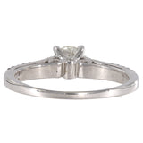 14k White solid Gold Diamond Engagement Ring