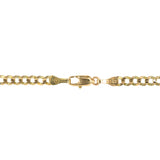 14k Yellow Solid Gold Diamond-Cut Curb Link Chain