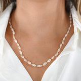 14k Yellow Gold Baroque Pearl Necklace