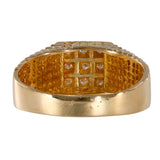 Anillo clásico de oro amarillo de 14K para hombres / Joyería de calidad fina / Oro genuino real