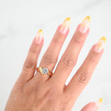 Anillo solitario de talla baja con diamantes en oro amarillo de 14 quilates, 1,00 quilates