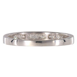 14K White Gold Natural Diamond Ring Half Eternity Diamond Wedding Band