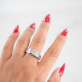 10k White Gold Diamond Wedding Band Ring