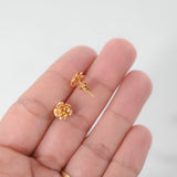 18K Yellow Gold Vintage Rose Studs Earrings