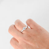 14K White Gold Diamond Solitaire Engagement Ring