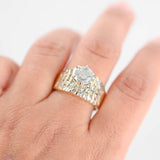 14K Yellow Gold Diamond Round Cut Center Of 1.75Cts And 50 Accent Diamonds Ring 2.25Ctw