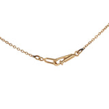 14K Yellow Gold Round Cut Cubic Zirconia Rolo Chain Necklace