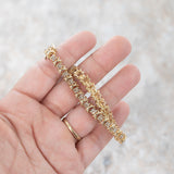 Pulsera de oro macizo amarillo de 10 k y diamantes de 0,80 CTW