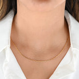 14K Yellow Gold Rolo Link Chain 22" Length