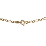 14K Yellow Gold Figaro Link Dainty Chain 2.7g